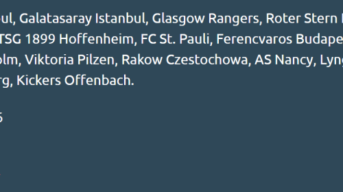 Fenerbahçe, Galatasaray, Glasgow Rangers…U15 Turnuvası / Almanya 2026
